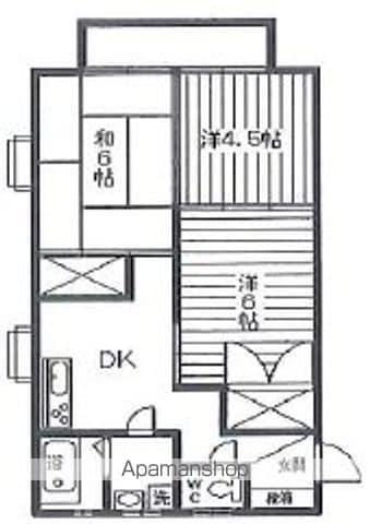 ミールハイツ(3DK/2階)の間取り写真