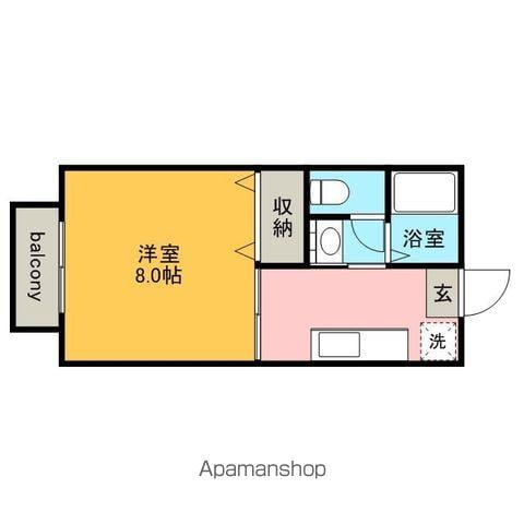 ラフォンテ・GOO(1K/1階)の間取り写真