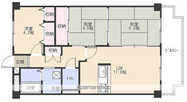 アミティエ近江八幡(3LDK/3階)の間取り写真
