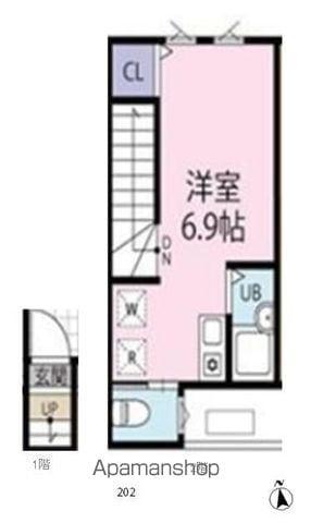 TRUE WOOD KOGANEI(ワンルーム/2階)の間取り写真