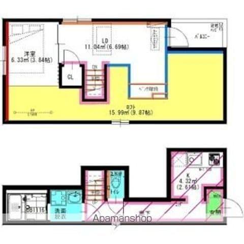RADIANCE名城公園 S棟(1DK/2階)の間取り写真
