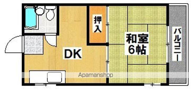 寿マンション(1DK/3階)の間取り写真