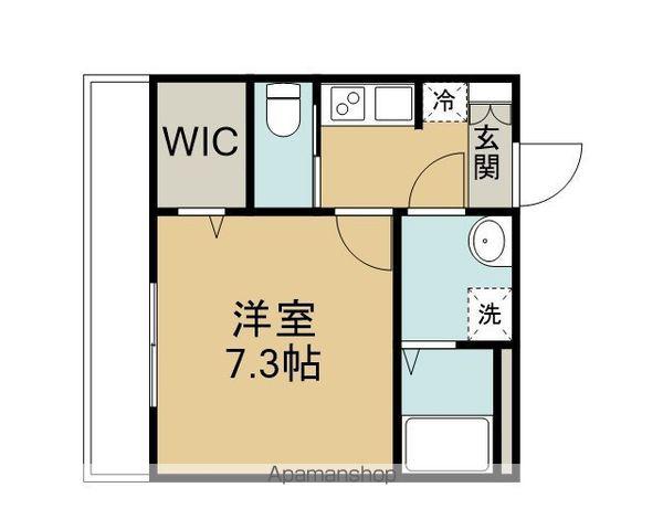 キャメル川越都B(1K/1階)の間取り写真