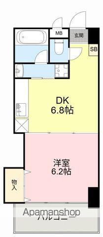 ファーストパレス仙台(1DK/7階)の間取り写真