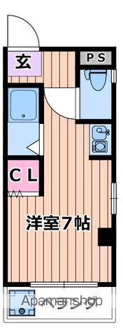 グリーンチャイルド浮間(ワンルーム/3階)の間取り写真