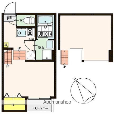 ポルコ・ロッソ(1K/1階)の間取り写真