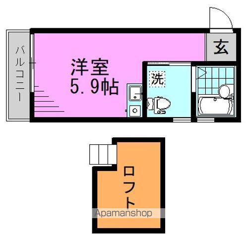 フォルテ高円寺(ワンルーム/2階)の間取り写真