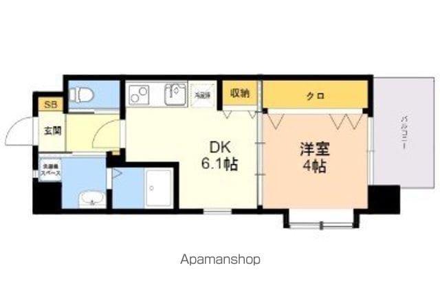 ギャラクシー香椎駅前(1DK/3階)の間取り写真