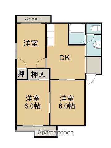 メゾン平成(3DK/2階)の間取り写真