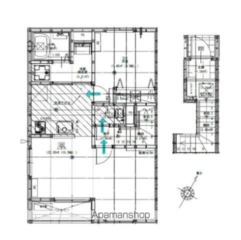 リーブルファイン柏南逆井(1LDK/2階)の間取り写真