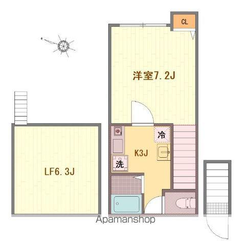 PRENDRE M 南阿佐ヶ谷(1K/2階)の間取り写真