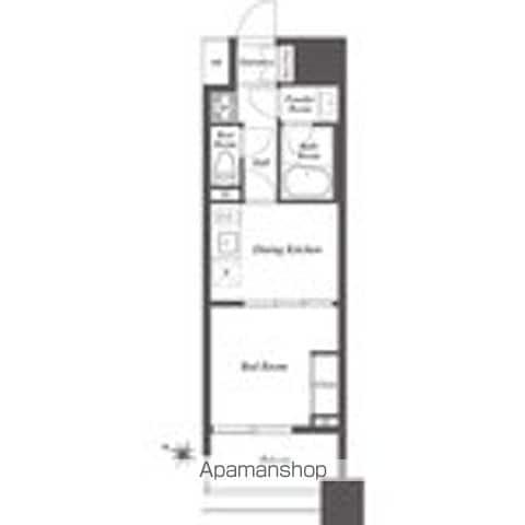 THE GATEHOUSE雑司が谷(1DK/14階)の間取り写真