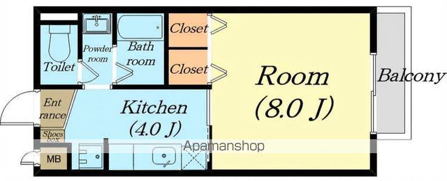 サープラス高野(1K/2階)の間取り写真