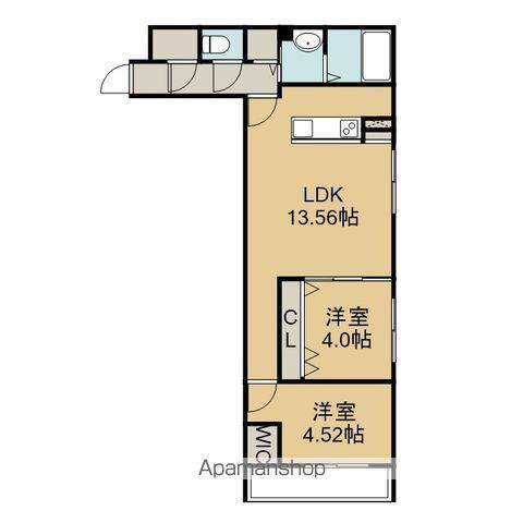 FORESTA千歳(2LDK/3階)の間取り写真
