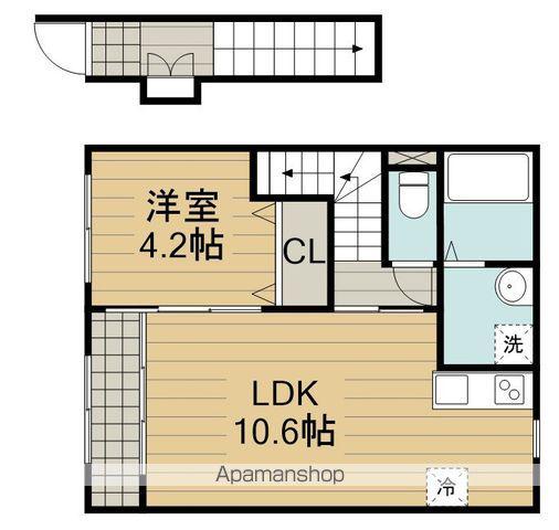 グランフェリス(1LDK/2階)の間取り写真