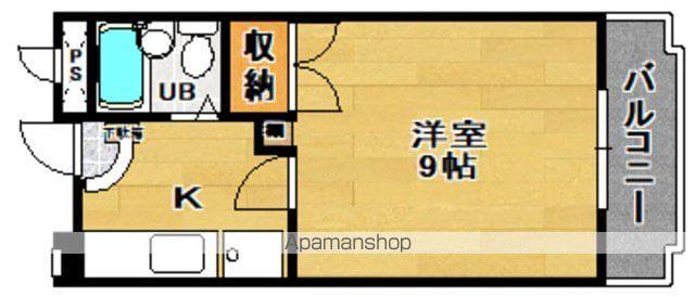 館アズビック(1K/4階)の間取り写真