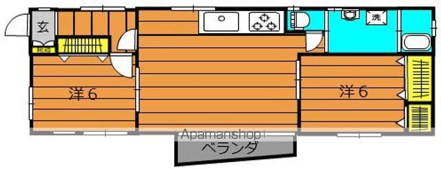 DEAR COURT N(2LDK/2階)の間取り写真