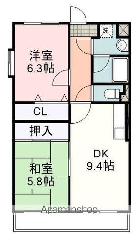 ラフィナート3(2DK/4階)の間取り写真