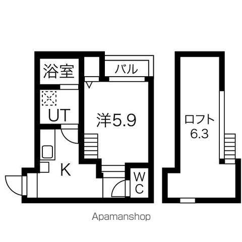 コンフォルタ杉村(1K/2階)の間取り写真