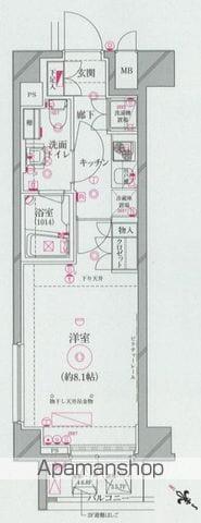 セジョリ王子駅前(1K/8階)の間取り写真