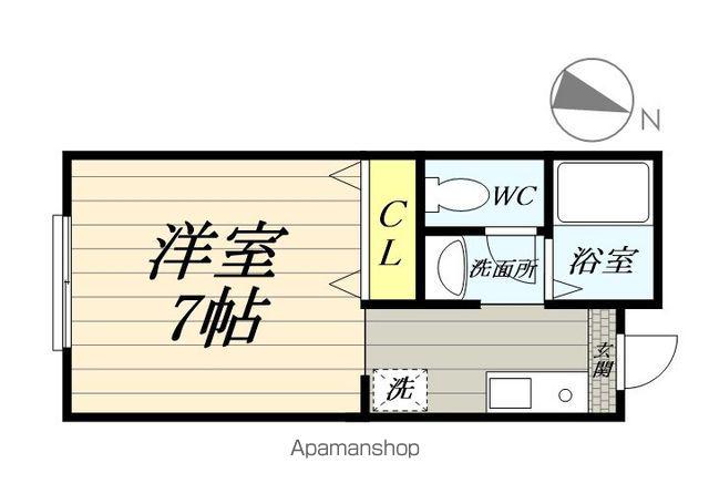 洋光台ホームズ(ワンルーム/2階)の間取り写真