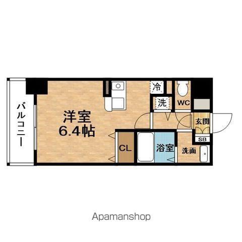 RESIDIATENJINBASHI(1K/2階)の間取り写真