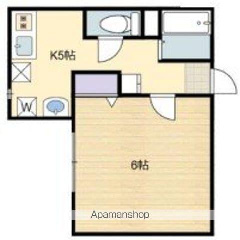 カシータ松戸(1K/1階)の間取り写真