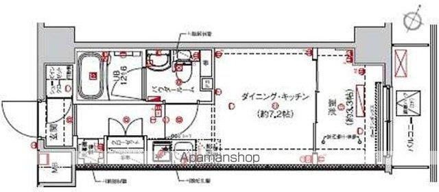 SAKURA AXIS 中板橋(1DK/8階)の間取り写真