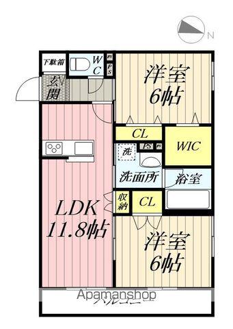 LS PLUS八潮(2LDK/2階)の間取り写真