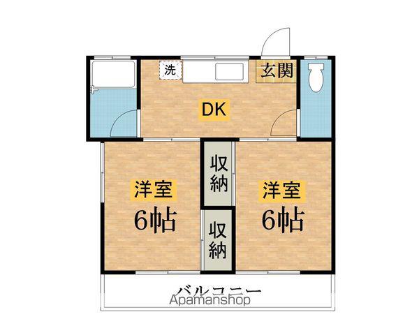 中川荘(2K/2階)の間取り写真