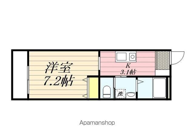 TAC HILLS(1K/1階)の間取り写真