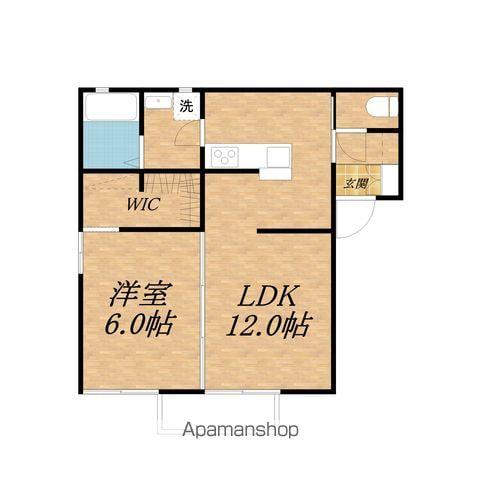 ルミエール B(1LDK/1階)の間取り写真