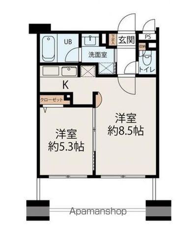 アクタス大手門パークシティ(1LDK/3階)の間取り写真