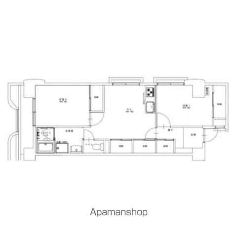 NOIE旭橋(2DK/6階)の間取り写真