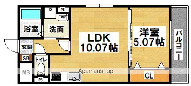 EXハイツ南住吉Ⅰ(1LDK/1階)の間取り写真