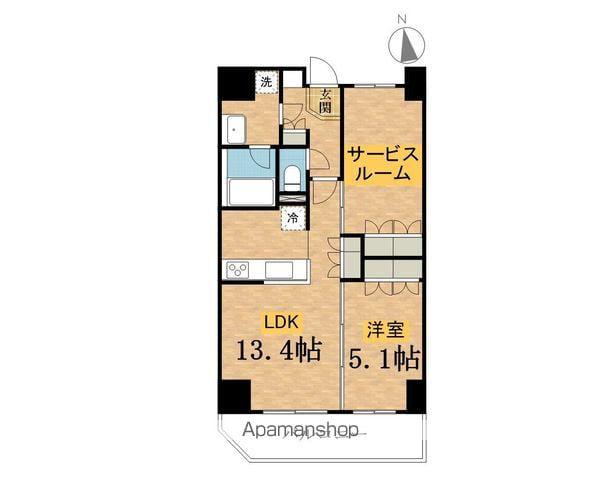 プランタンSAKURA(1SLDK/4階)の間取り写真