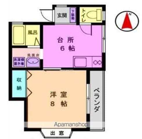 シルキーゼファーⅡ(1DK/1階)の間取り写真