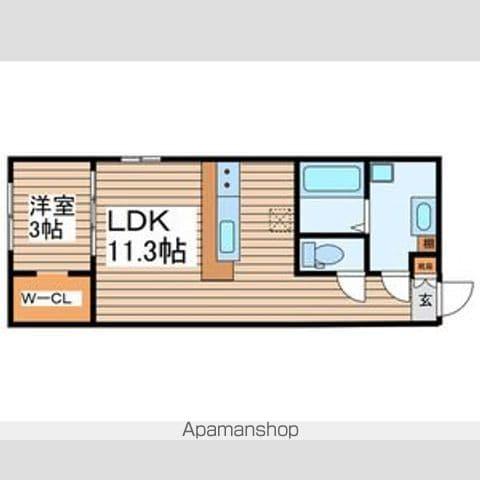 AMIRL PREMIER HEIAN-DORI(1LDK/1階)の間取り写真