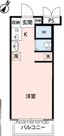 エルヴィーナ桜新町(ワンルーム/4階)の間取り写真