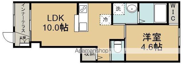 ARTE RICCA(1LDK/1階)の間取り写真