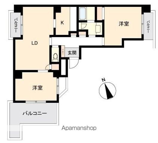 ウィルテラス南大塚(2LDK/8階)の間取り写真