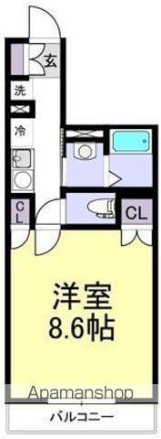 ソレイユ検見川浜(1K/3階)の間取り写真