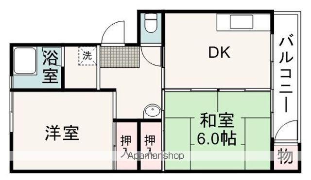 松富団地12号棟(2DK/3階)の間取り写真