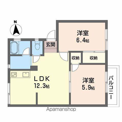 ラベニュー谷口(2LDK/2階)の間取り写真
