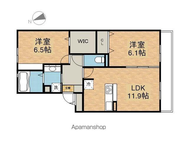 レークシティ(2LDK/3階)の間取り写真