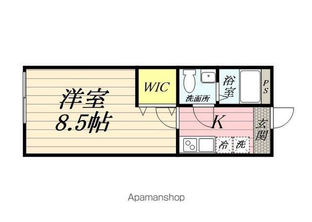 フォレスタ港南中央(1K/1階)の間取り写真