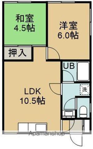 ノア柏ヶ丘(2LDK/2階)の間取り写真