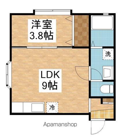 クレセントヴィラージュ東明(1LDK/1階)の間取り写真