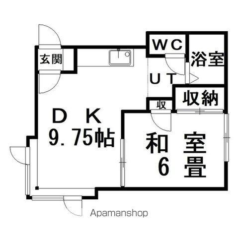 クインハイツ102(1DK/2階)の間取り写真