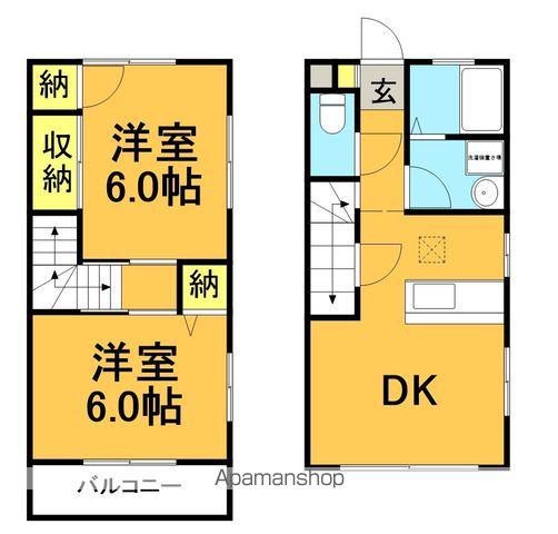 ウエストキャッスルA棟(2LDK/1階)の間取り写真